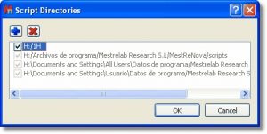 Scripting to apply a processing template