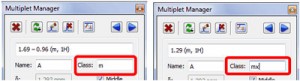 Capability to report some multiplets as ranges and other as shifts.