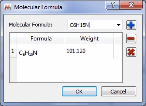 It is possible to run the 'Molecular Match' feature just by entering a molecular formula: