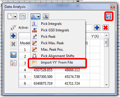 Capability to export and import the Data Analysis table