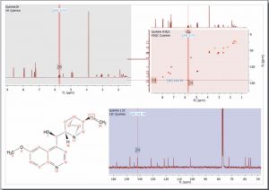 Assignments are displayed directly on the chemical shift position