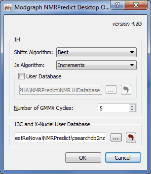 Capability to select the algorithm (best/charge/increments) for shifts and Js.