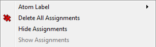 Added the ability to hide/show and delete all the assignments of a linked item or molecule