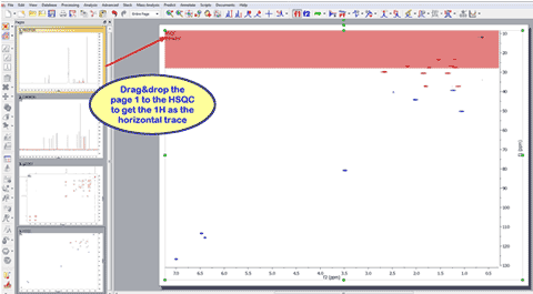 Capability to drag&drop 1D spectra over a 2D dataset to use them as external traces