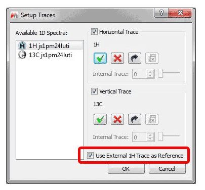 Automatic Referencing of 2D spectra using 1D