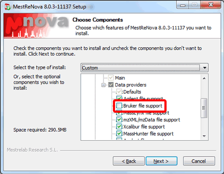 Using Bruker Compass files within Mnova MSChrom